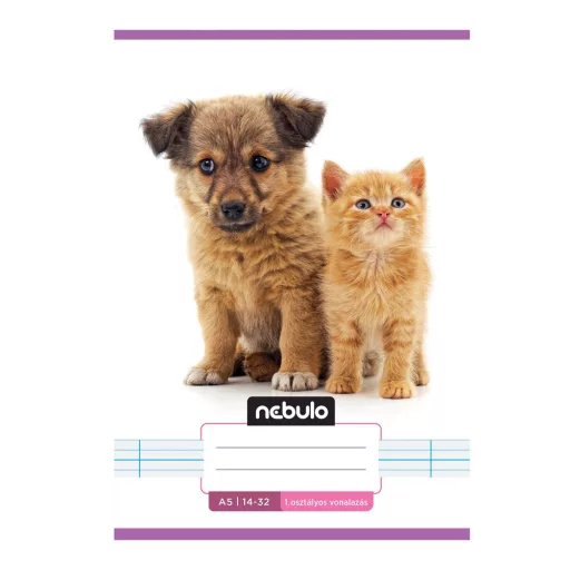 Füzet, A5, 1. osztályos vonalas, 14-32, Cuki minták, 16 db/csomag Nebulo – Tonerklinika Debrecen