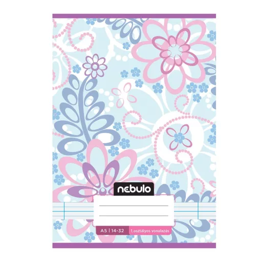 Füzet, A5, 1. osztályos vonalas, 14-32, Cuki minták, 16 db/csomag Nebulo – Tonerklinika Debrecen
