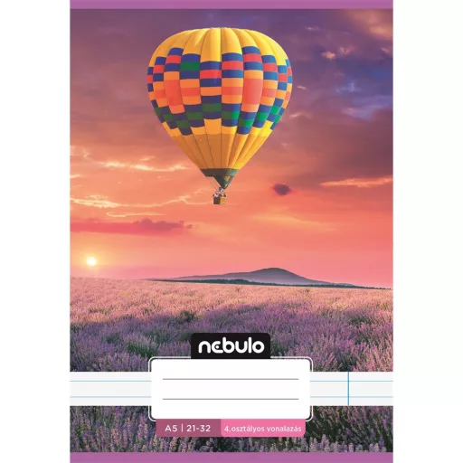 Füzet, A5, 4. osztályos vonalas, 21-32, Cuki minták, I., 16 db/csomag Nebulo – Tonerklinika Debrecen