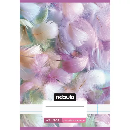 Füzet, A5, 4. osztályos vonalas, 21-32, Cuki minták, I., 16 db/csomag Nebulo – Tonerklinika Debrecen