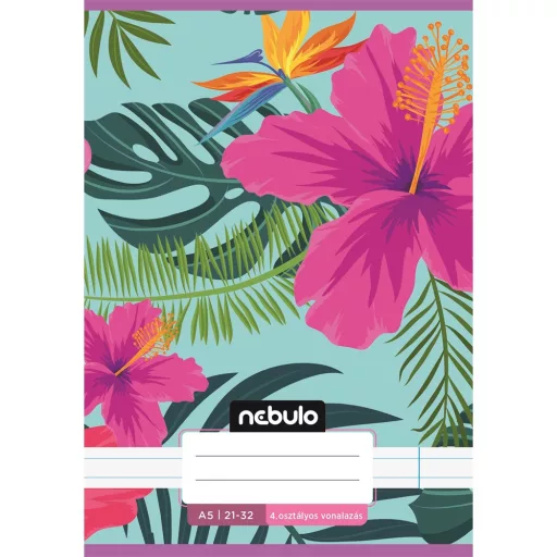 Füzet, A5, 4. osztályos vonalas, 21-32, Cuki minták, I., 16 db/csomag Nebulo – Tonerklinika Debrecen