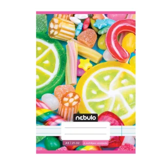 Füzet, A5, 4. osztályos vonalas, 21-32, Cuki minták, II., 16 db/csomag Nebulo – Tonerklinika Debrecen