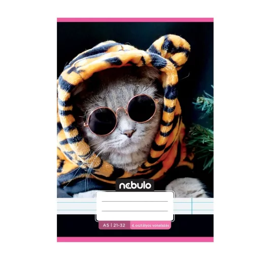 Füzet, A5, 4. osztályos vonalas, 21-32, Cuki minták, II., 16 db/csomag Nebulo – Tonerklinika Debrecen