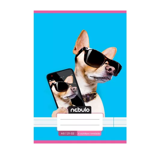 Füzet, A5, 4. osztályos vonalas, 21-32, Cuki minták, II., 16 db/csomag Nebulo – Tonerklinika Debrecen