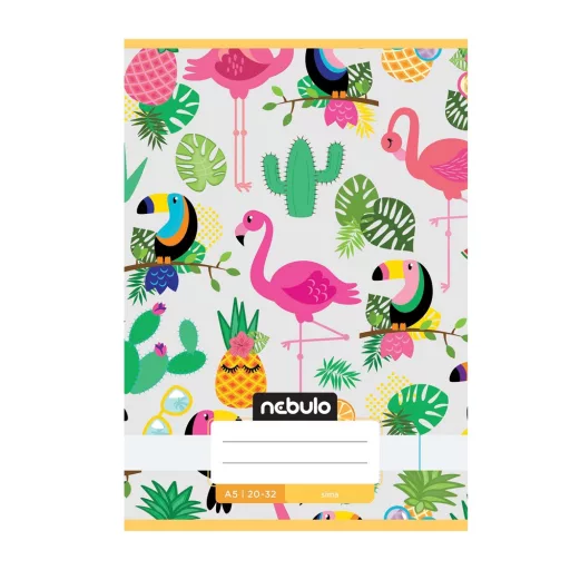 Füzet, A5, sima, 20-32, Cuki minták, 16 db/csomag Nebulo – Tonerklinika Debrecen