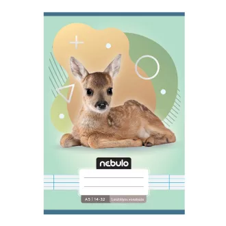 Füzet, A5, 1. osztályos vonalas, 14-32, Állatos minták, 16 db/csomag Nebulo – Tonerklinika Debrecen