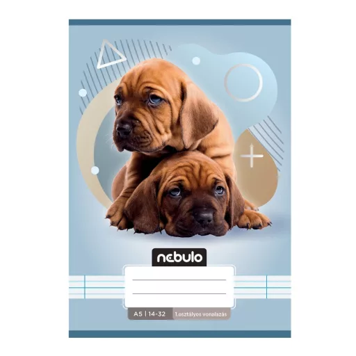Füzet, A5, 1. osztályos vonalas, 14-32, Állatos minták, 16 db/csomag Nebulo – Tonerklinika Debrecen