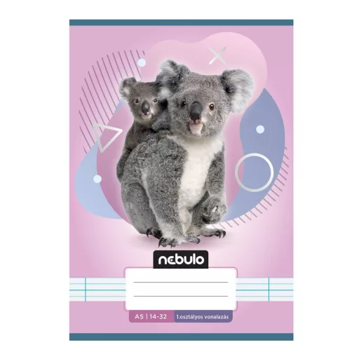 Füzet, A5, 1. osztályos vonalas, 14-32, Állatos minták, 16 db/csomag Nebulo – Tonerklinika Debrecen