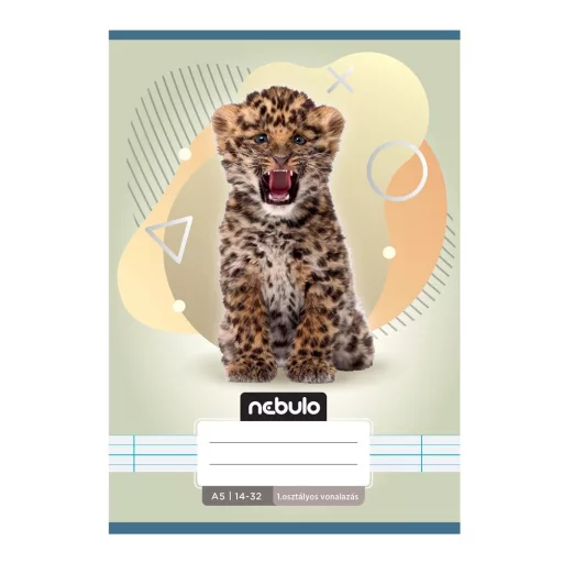 Füzet, A5, 1. osztályos vonalas, 14-32, Állatos minták, 16 db/csomag Nebulo – Tonerklinika Debrecen