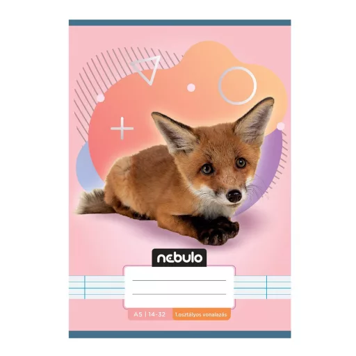Füzet, A5, 1. osztályos vonalas, 14-32, Állatos minták, 16 db/csomag Nebulo – Tonerklinika Debrecen