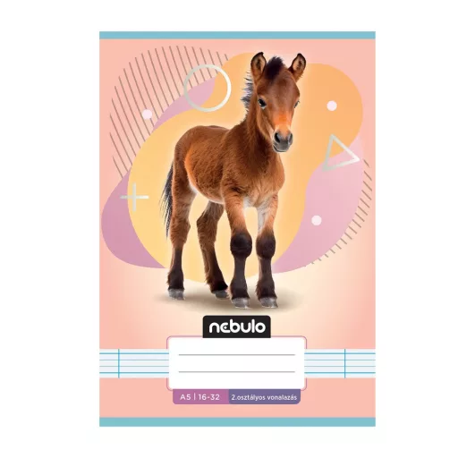 Füzet, A5, 2. osztályos vonalas, 16-32, Állatos minták, 16 db/csomag Nebulo – Tonerklinika Debrecen