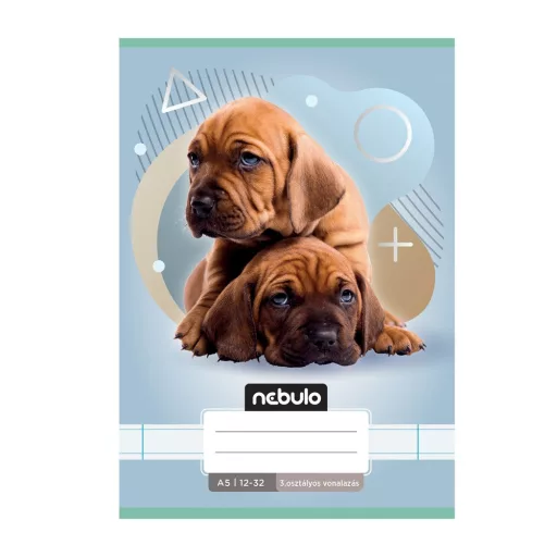 Füzet, A5, 3. osztályos vonalas, 12-32, Állatos minták, 16 db/csomag Nebulo – Tonerklinika Debrecen