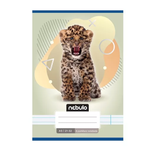 Füzet, A5, 4. osztályos vonalas, 21-32, Állatos minták, 16 db/csomag Nebulo – Tonerklinika Debrecen