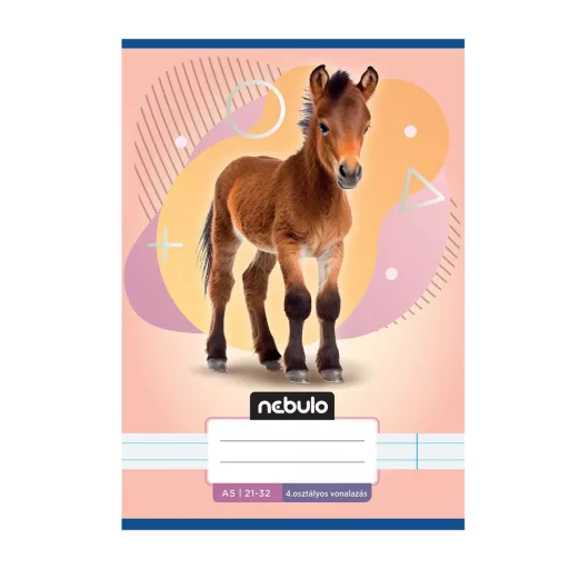 Füzet, A5, 4. osztályos vonalas, 21-32, Állatos minták, 16 db/csomag Nebulo – Tonerklinika Debrecen