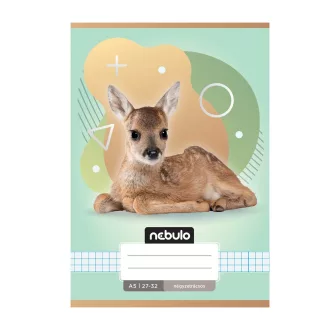 Füzet, A5, kockás, 27-32, Állatos minták, 16 db/csomag Nebulo – Tonerklinika Debrecen