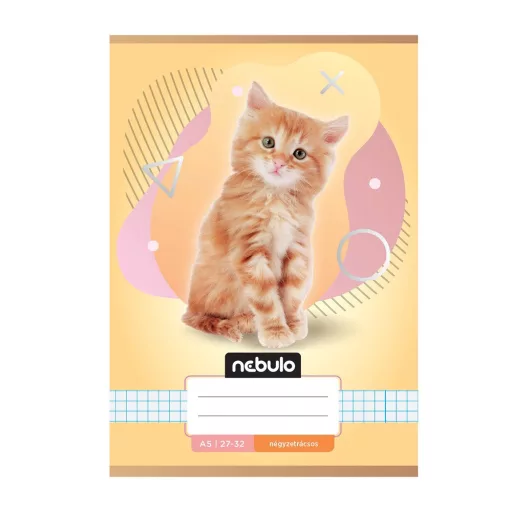 Füzet, A5, kockás, 27-32, Állatos minták, 16 db/csomag Nebulo – Tonerklinika Debrecen