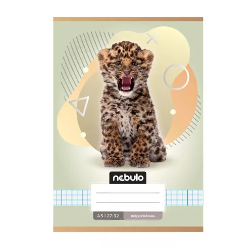 Füzet, A5, kockás, 27-32, Állatos minták, 16 db/csomag Nebulo – Tonerklinika Debrecen
