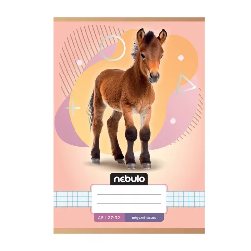 Füzet, A5, kockás, 27-32, Állatos minták, 16 db/csomag Nebulo – Tonerklinika Debrecen