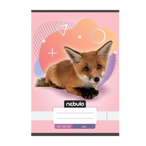 Füzet, A5, sima, 20-32, Állatos minták, 16 db/csomag Nebulo – Tonerklinika Debrecen