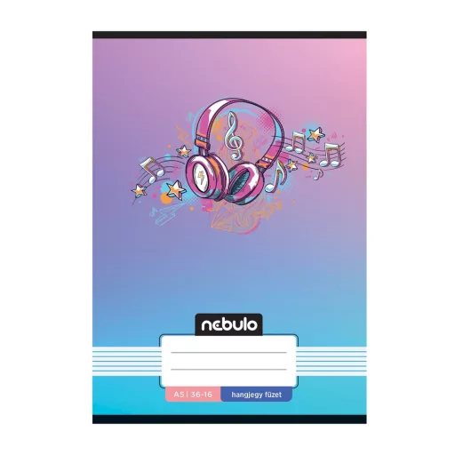 Füzet, A5, hangjegy, 36-16, Mix minták, 16 db/csomag Nebulo – Tonerklinika Debrecen