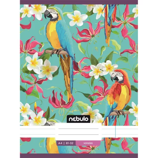 Füzet, A4, vonalas 81-32, L-Design minták, 12 db/csomag Nebulo – Tonerklinika Debrecen