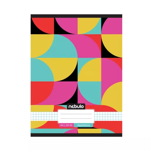 Füzet, A4, kockás, 87-32, L-Design minták, 12 db/csomag Nebulo – Tonerklinika Debrecen