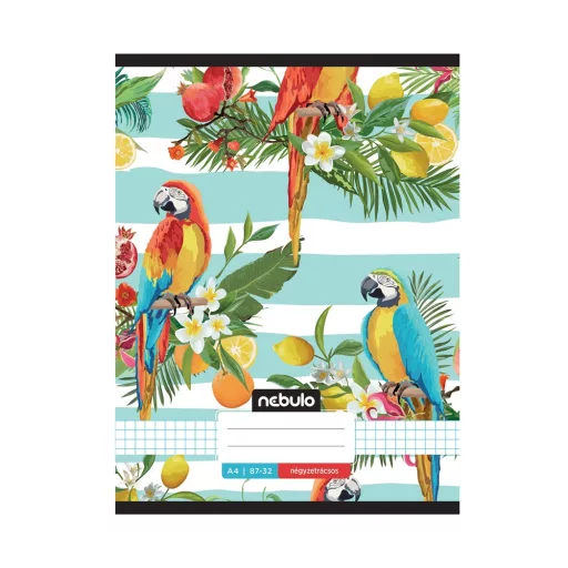 Füzet, A4, kockás, 87-32, L-Design minták, 12 db/csomag Nebulo – Tonerklinika Debrecen