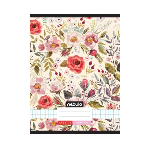 Füzet, A4, kockás, 87-32, L-Design minták, 12 db/csomag Nebulo – Tonerklinika Debrecen