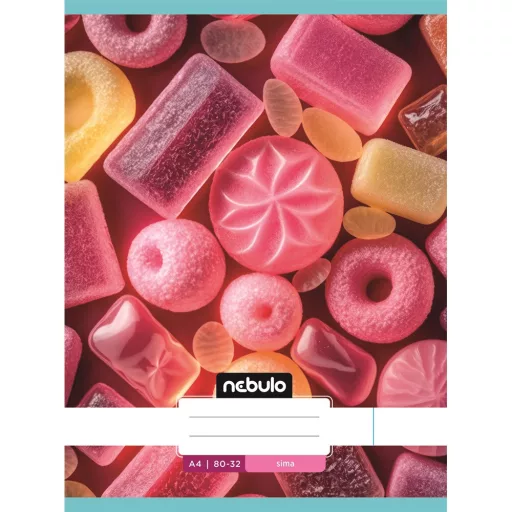 Füzet, A4, sima, 80-32, L-Design minták, 12 db/csomag Nebulo – Tonerklinika Debrecen