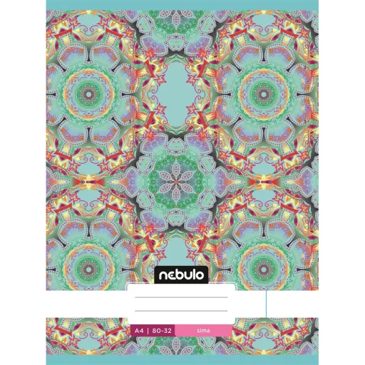 Füzet, A4, sima, 80-32, L-Design minták, 12 db/csomag Nebulo – Tonerklinika Debrecen
