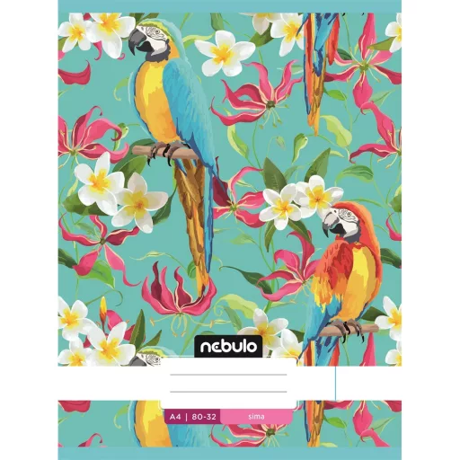 Füzet, A4, sima, 80-32, L-Design minták, 12 db/csomag Nebulo – Tonerklinika Debrecen