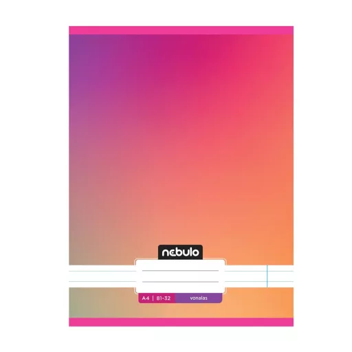 Füzet, A4, vonalas, 81-32, Monochrome és Gradient minták I., 12 db/csomag Nebulo – Tonerklinika Debrecen