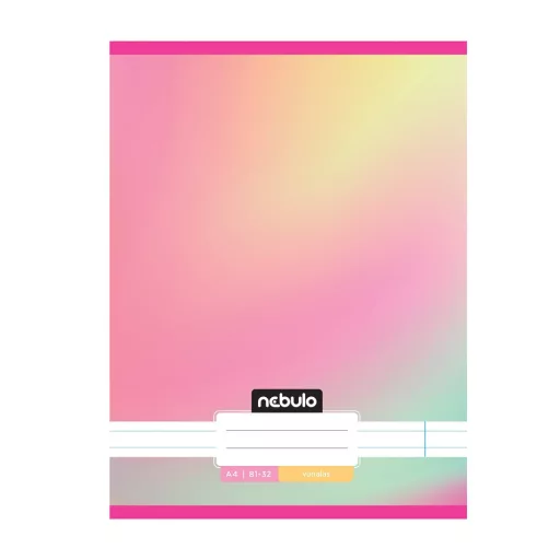 Füzet, A4, vonalas, 81-32, Monochrome és Gradient minták I., 12 db/csomag Nebulo – Tonerklinika Debrecen