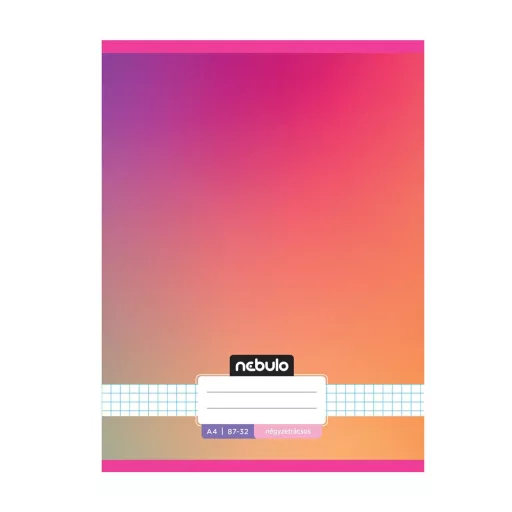 Füzet, A4, kockás, 87-32, Monochrome és Gradient minták I., 12 db/csomag Nebulo – Tonerklinika Debrecen