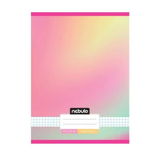 Füzet, A4, kockás, 87-32, Monochrome és Gradient minták I., 12 db/csomag Nebulo – Tonerklinika Debrecen