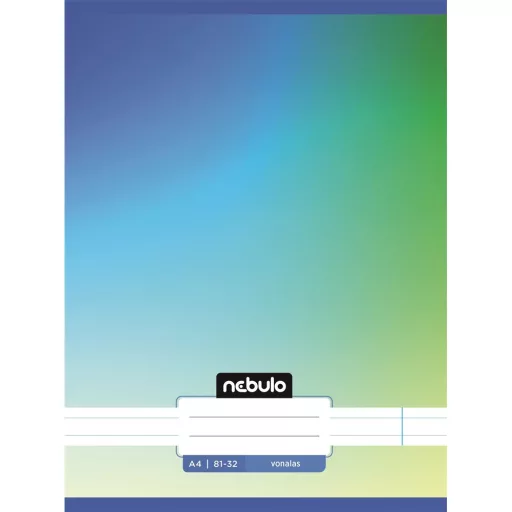 Füzet, A4, vonalas, 81-32, Monochrome és Gradient minták II., 12 db/csomag Nebulo – Tonerklinika Debrecen