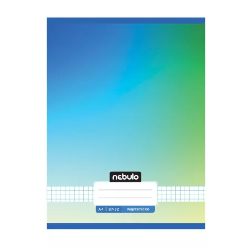 Füzet, A4, kockás, 87-32, Monochrome és Gradient minták II., 12 db/csomag Nebulo – Tonerklinika Debrecen