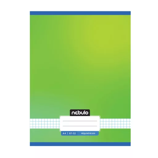 Füzet, A4, kockás, 87-32, Monochrome és Gradient minták II., 12 db/csomag Nebulo – Tonerklinika Debrecen