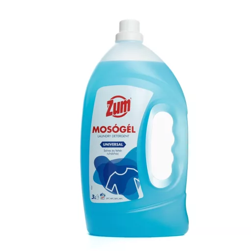 Mosógél 3 liter (37 mosás) fehér és színes ruhákhoz Universal Zum