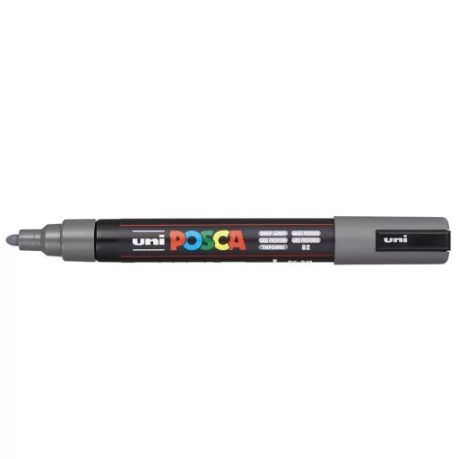 Dekormarker 1,8-2,5mm, Uni Posca PC-5M mélyszürke – Tonerklinika Debrecen