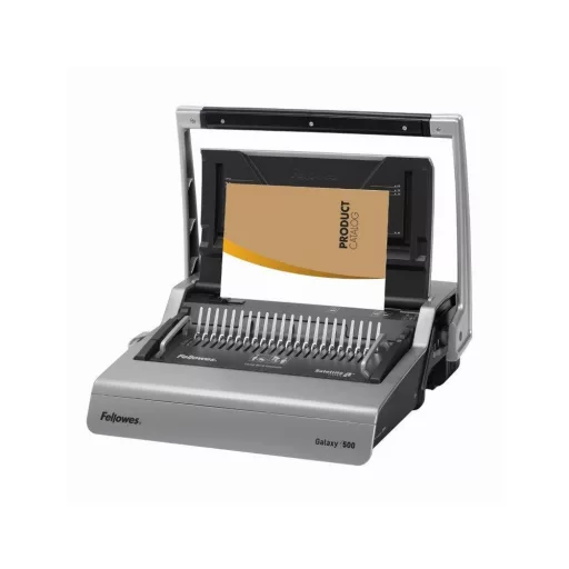 Spirálozógép, műanyag spirálkötéshez, manuális, 500lap, Fellowes® Galaxy