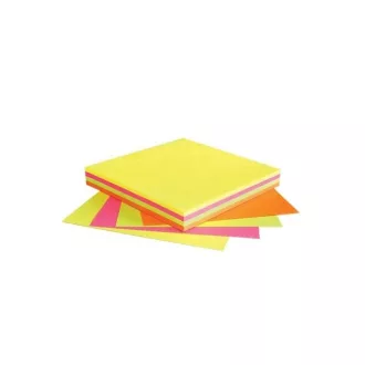 Jegyzettömb öntapadó, 75x75mm, 100lap, Info Notes, brilliant mix, sárga, zöld, pink, narancs – Tonerklinika Debrecen