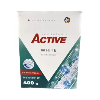   Mosópor 400 g (6 mosás) zsákos fehér ruhákhoz Active White