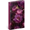 Határidőnapló mágnessel záródó, heti, fehér lapokkal Purple Flowers 130x210 mm, Presco