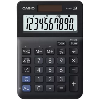Számológép asztali 10 digit nagy, döntött kijelző Casio MS 10 F fekete – Tonerklinika Debrecen