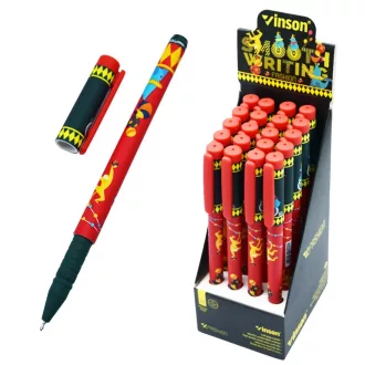 Golyóstoll kupakos, 0,7mm Vinson Circus A4 vegyes test displ 20 db/display – Tonerklinika Debrecen