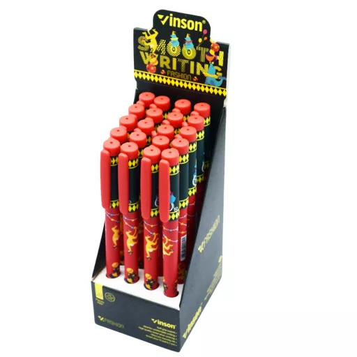Golyóstoll kupakos, 0,7mm Vinson Circus A4 vegyes test displ 20 db/display – Tonerklinika Debrecen