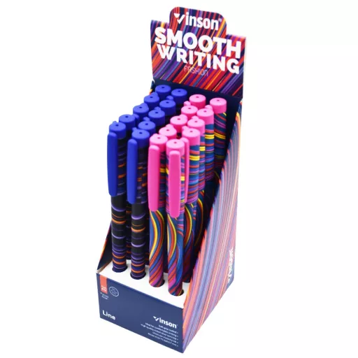 Golyóstoll kupakos, 0,7mm Vinson Line A22 vegyes test displ 20 db/display – Tonerklinika Debrecen