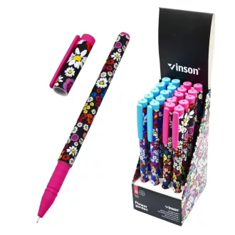 Golyóstoll kupakos, 0,7mm Vinson Flower Garden A24 vegyes test displ 20 db/display – Tonerklinika Debrecen