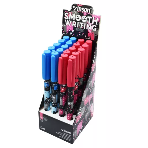 Golyóstoll kupakos, 0,7mm Vinson Cat A27 vegyes test displ 20 db/display – Tonerklinika Debrecen